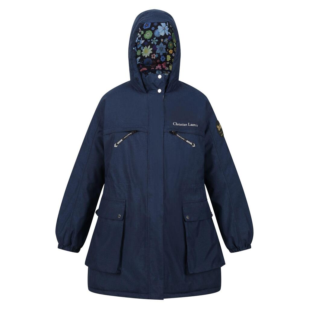 Womens/Ladies Christian Lacroix Cailar Logo Longline Waterproof Jacket (Navy