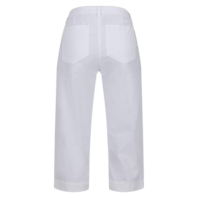 Pantaloni A 3/4 Donna Regatta Bayla Bianco