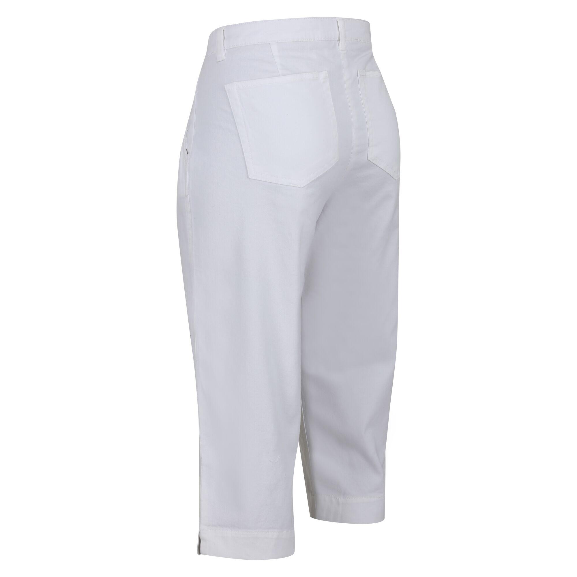 Womens/Ladies Bayla Cropped Trousers (White) 4/5