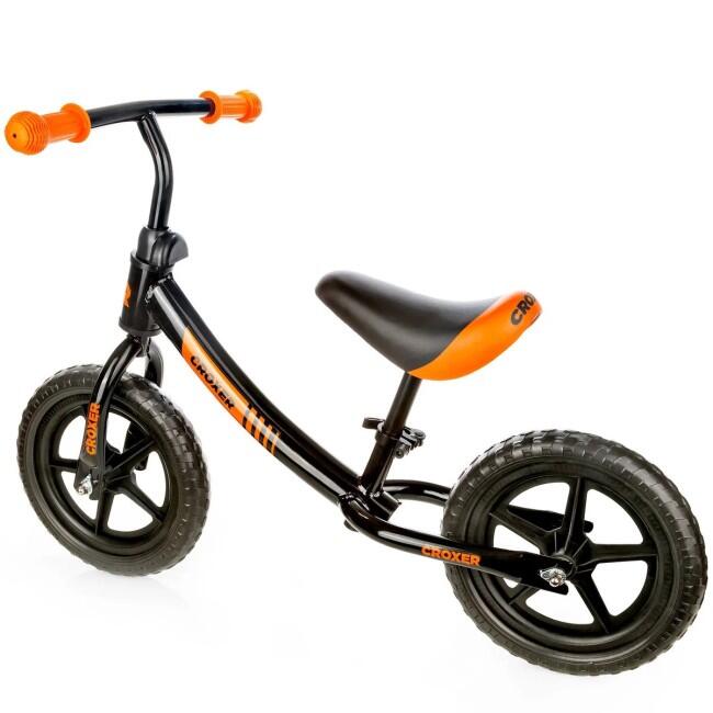 Bicicleta fara pedale Balance Bike CROXER Casell, Negru/Portocaliu, Copii