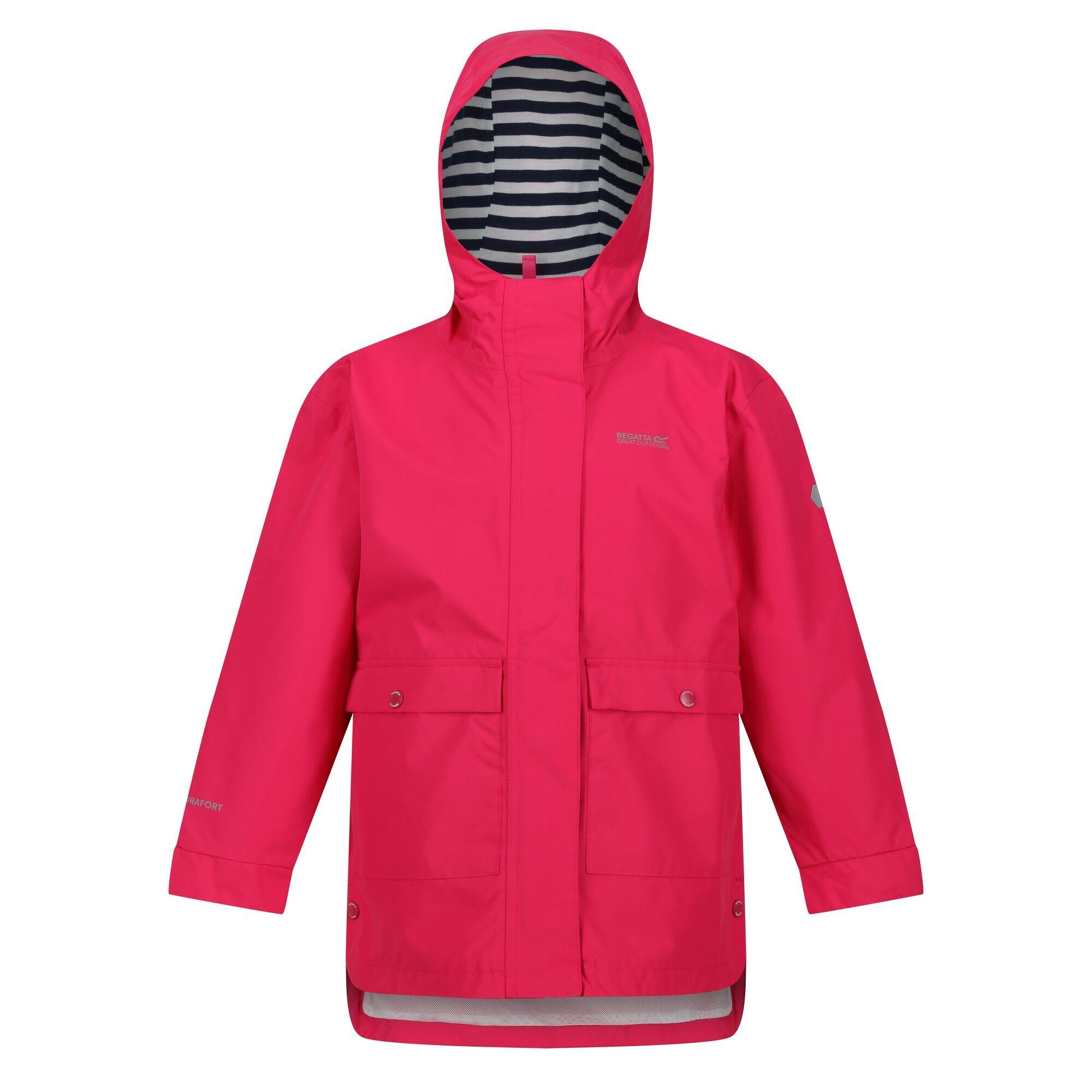 REGATTA Girls Baybella Breathable Waterproof Jacket (Pink Potion)