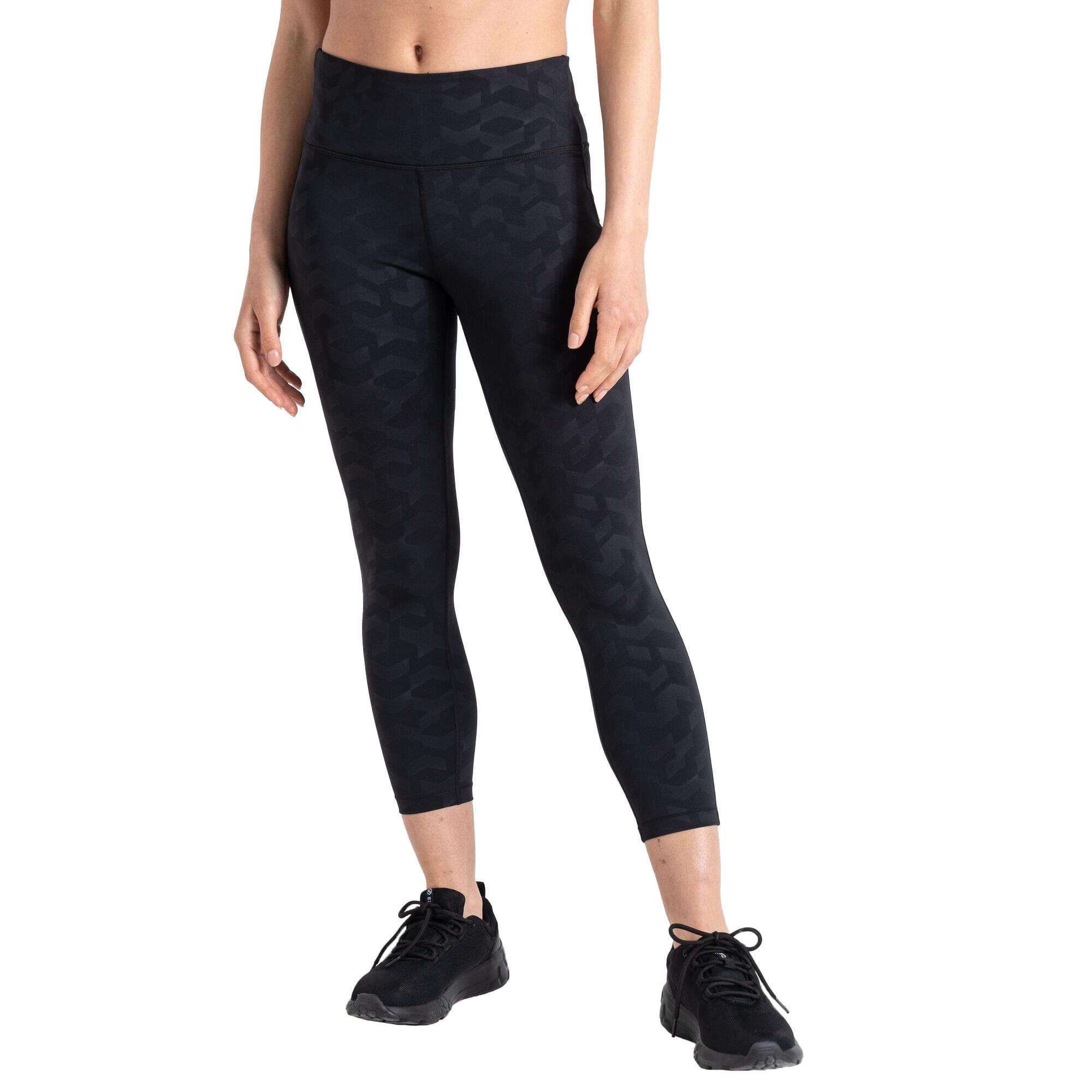 Womens/Ladies Influential Chevron 7/8 Leggings (Black) DARE 2B | Decathlon