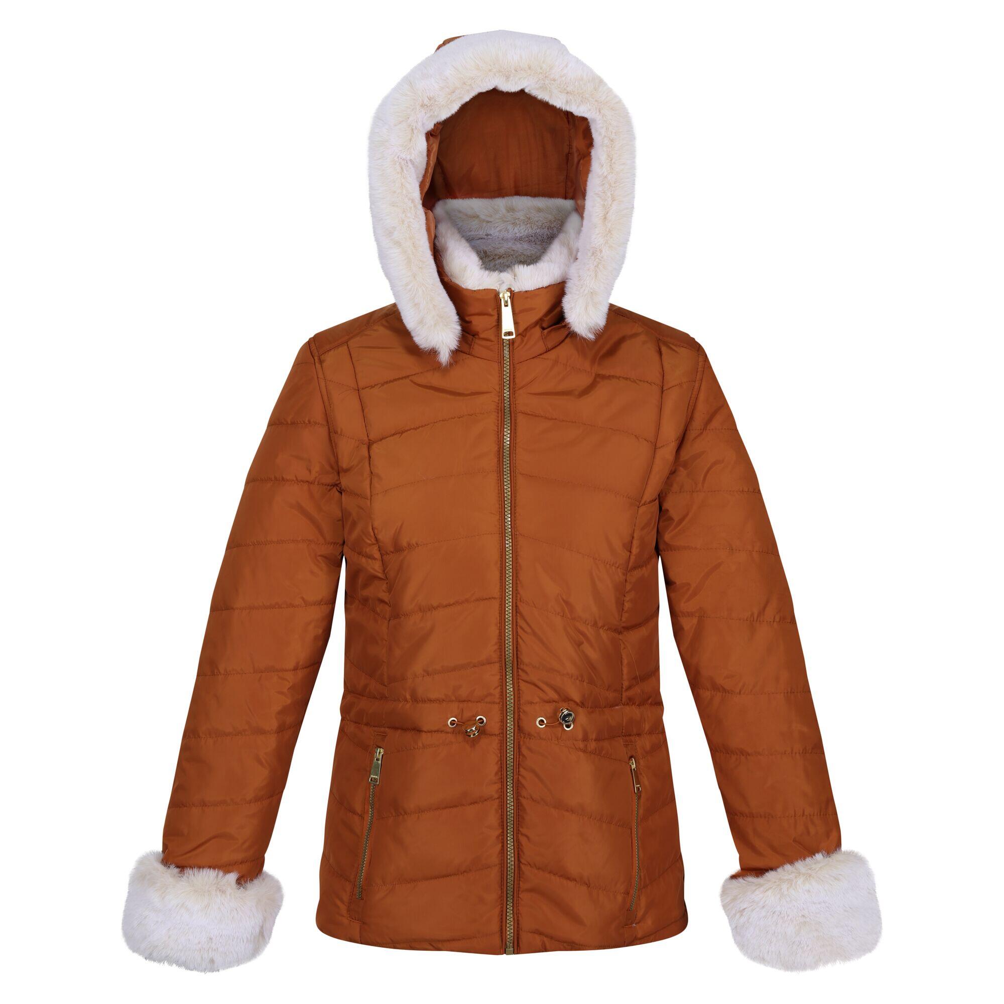 REGATTA Womens/Ladies Willabella Faux Fur Trim Jacket (Copper Almond)