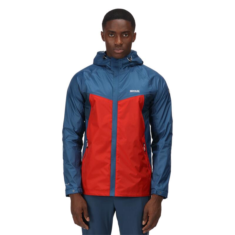 Chaqueta Impermeable Dresford para Hombre Azul Dinastía, Rojo Fuego