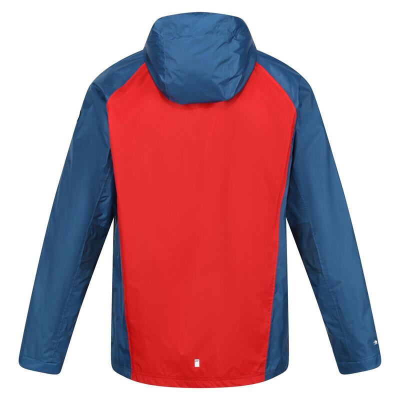 Chaqueta Impermeable Dresford para Hombre Azul Dinastía, Rojo Fuego