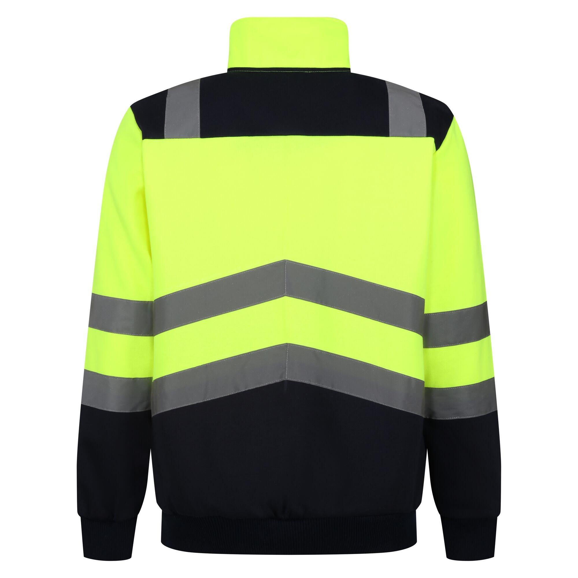 Mens HiVis Quarter Zip Top (Yellow/Navy) 2/5