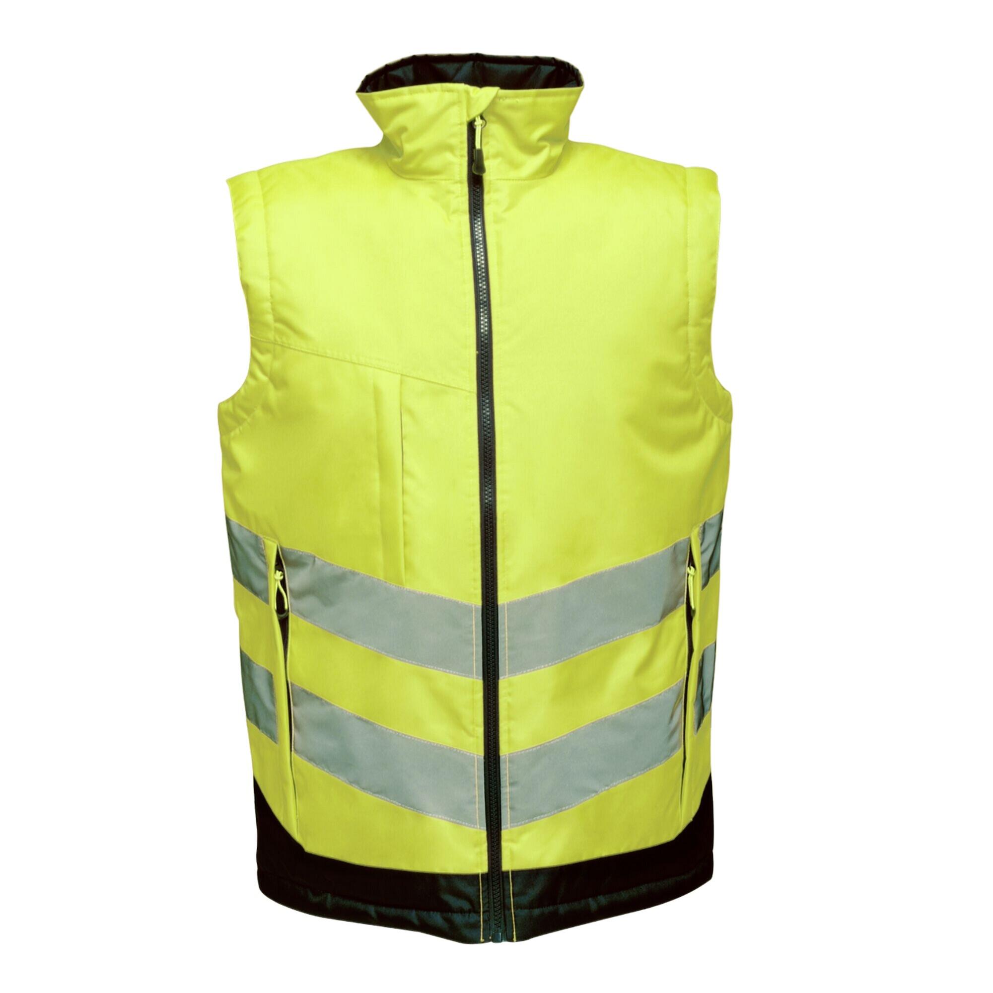 Mens Pro HiVis Reflective Gilet (Yellow/Navy) 1/5