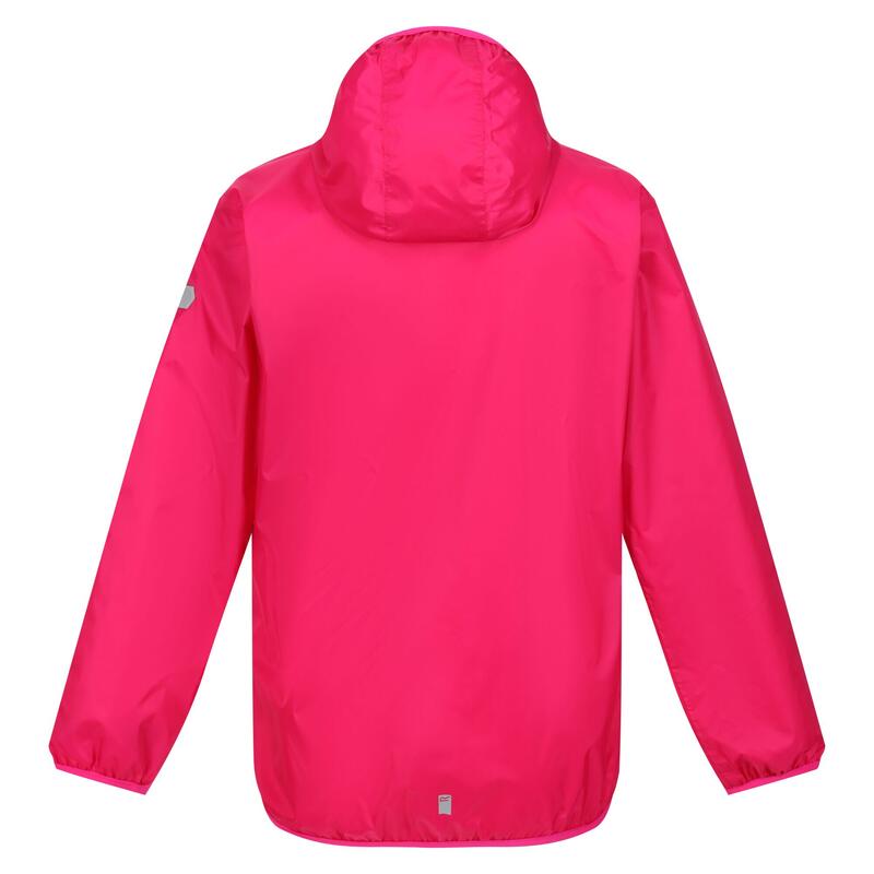 Groot Buitenshuis Kinderen/Kinderen Lever II Packaway Rain Jacket (Roze Fusie)
