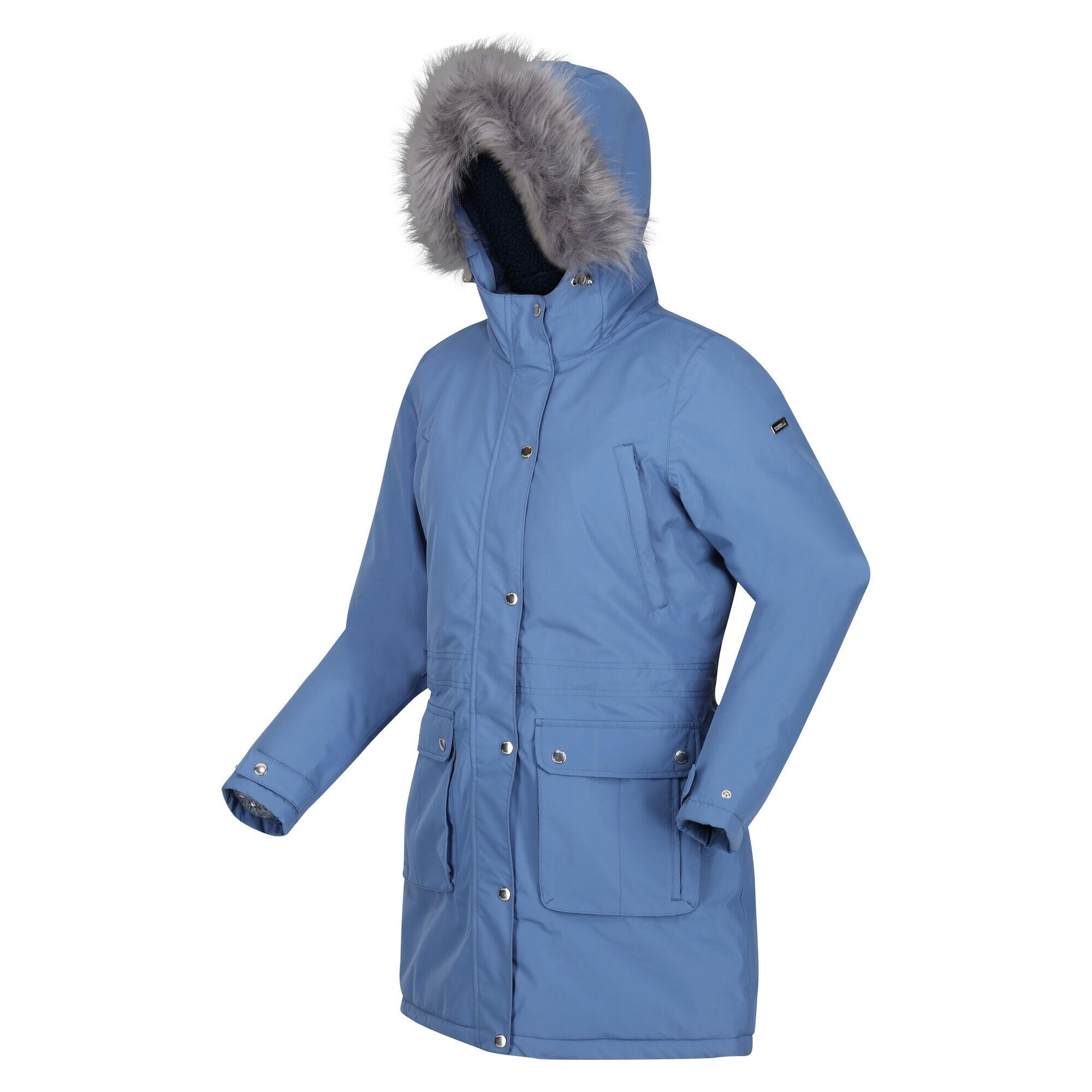 Womens/Ladies Voltera Heated Waterproof Jacket (Slate Blue) 3/5