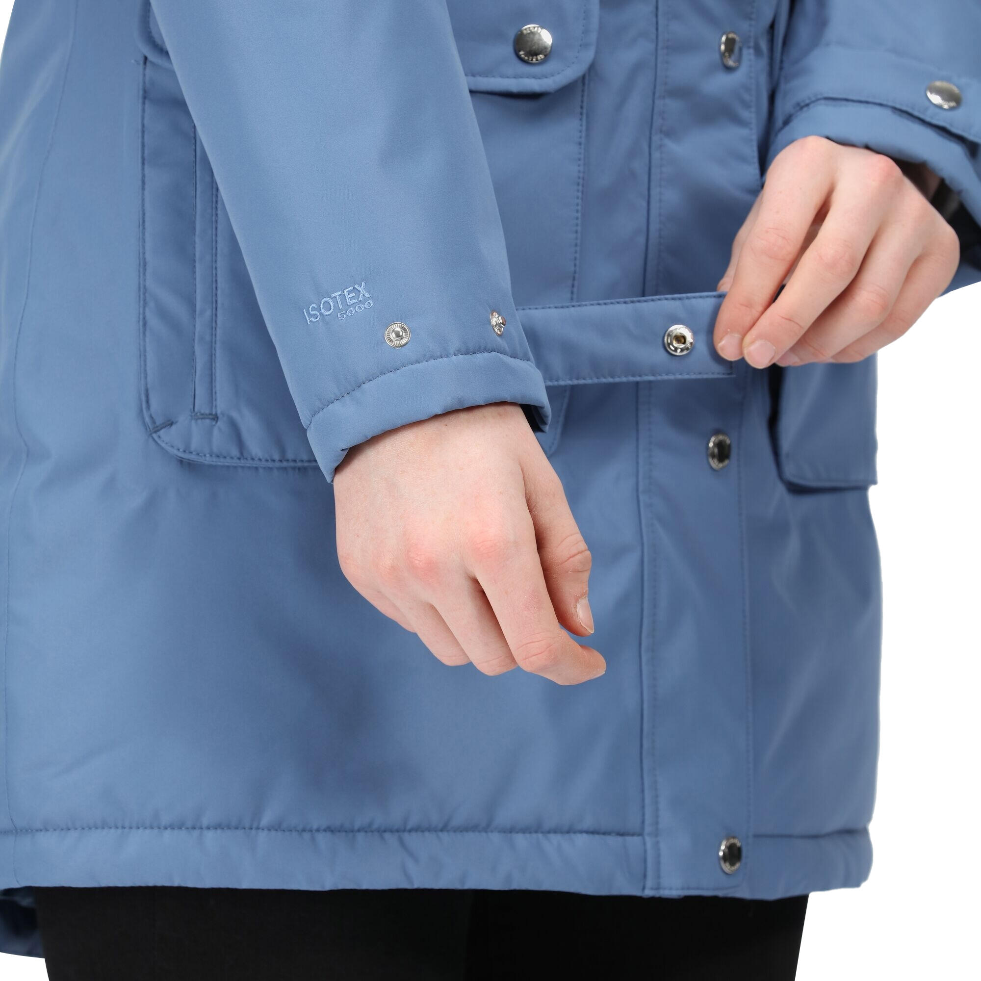 Womens/Ladies Voltera Heated Waterproof Jacket (Slate Blue) 4/5