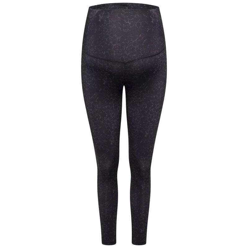 Stretchy High-Waisted Cotton Fitness Leggings with Mesh - Hazelnut