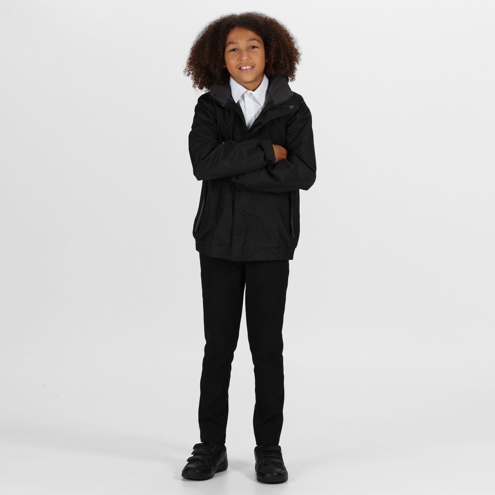 Kids/Childrens Waterproof Windproof Dover Jacket (Black/Ash) 2/5