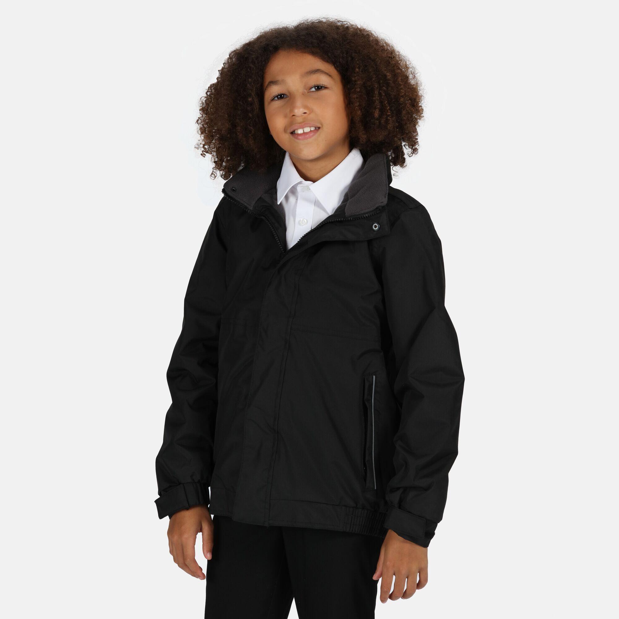 Kids/Childrens Waterproof Windproof Dover Jacket (Black/Ash) 4/5