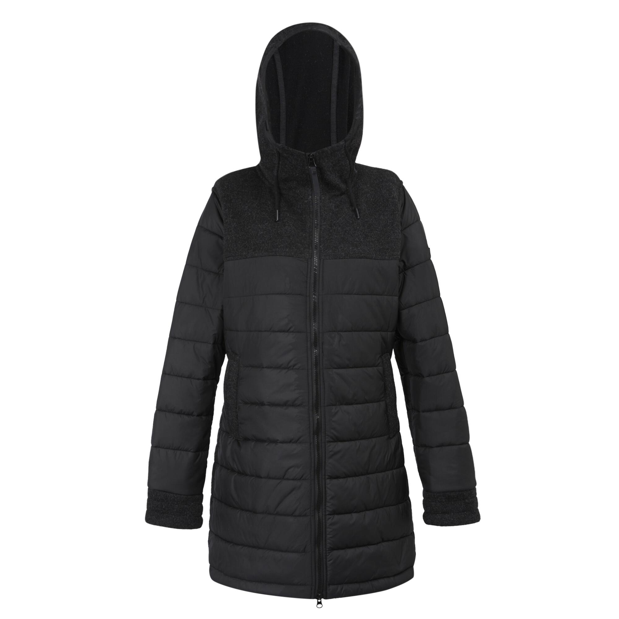 Womens/Ladies Melanite Baffled Padded Jacket (Black) 1/5
