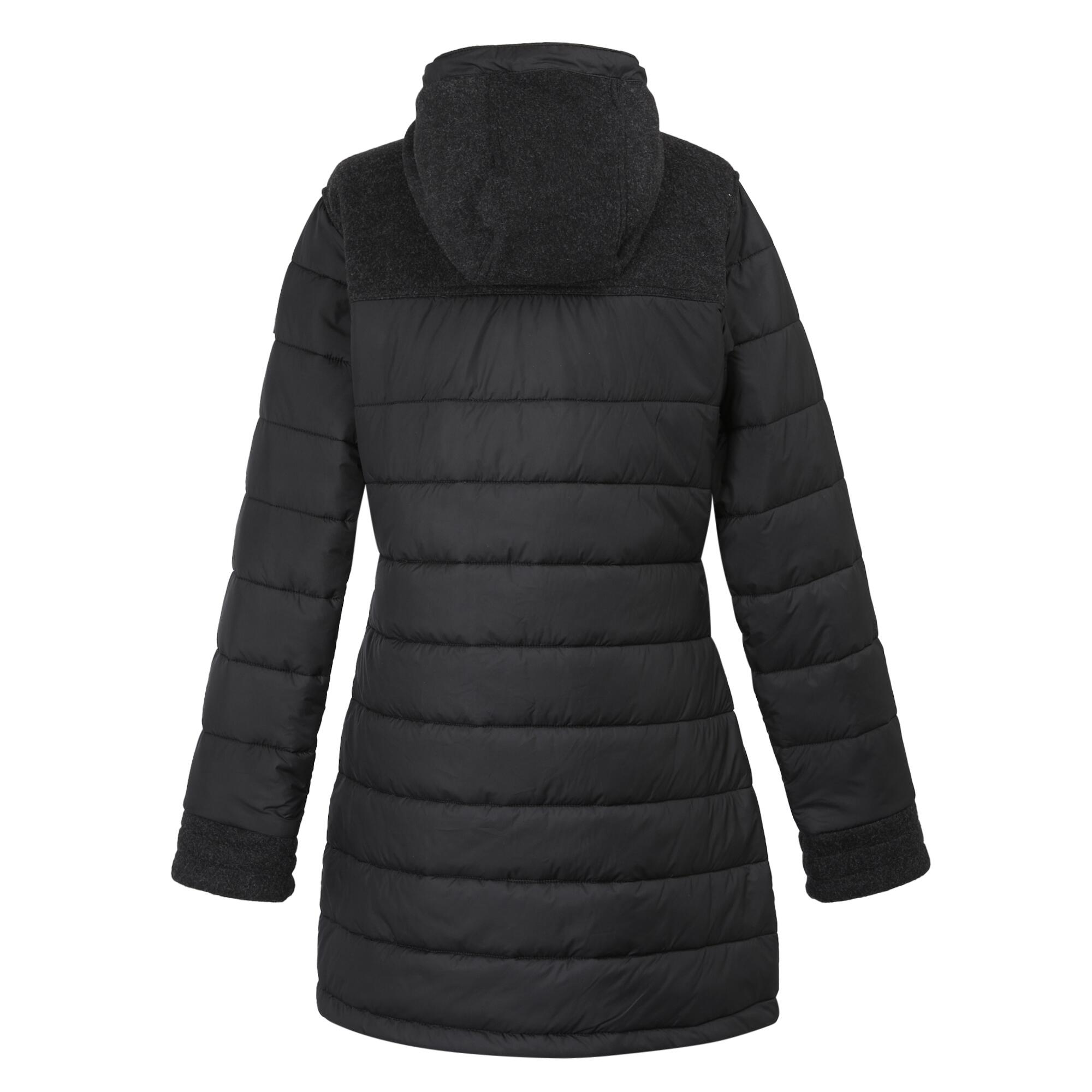 Womens/Ladies Melanite Baffled Padded Jacket (Black) 2/5