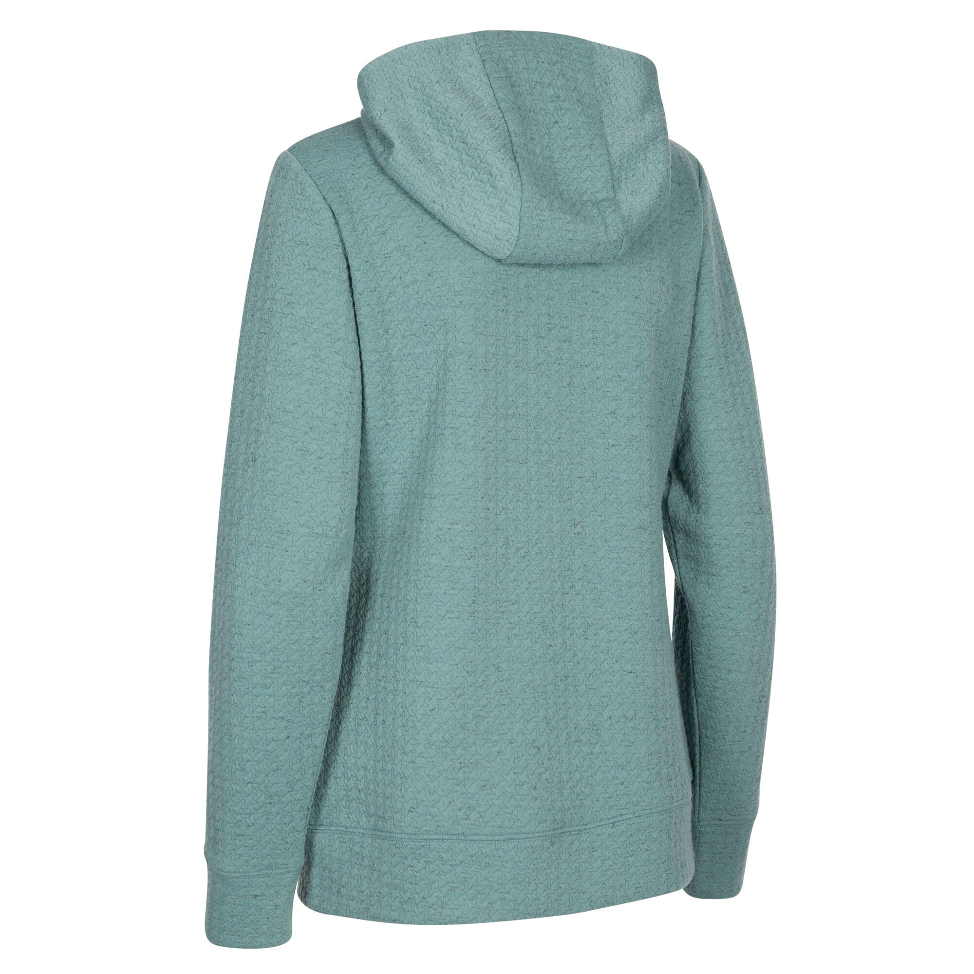 Felpa Con Cappuccio E Zip Intera Donna Trespass Winnie Nebbia Verde Acqua 2/5