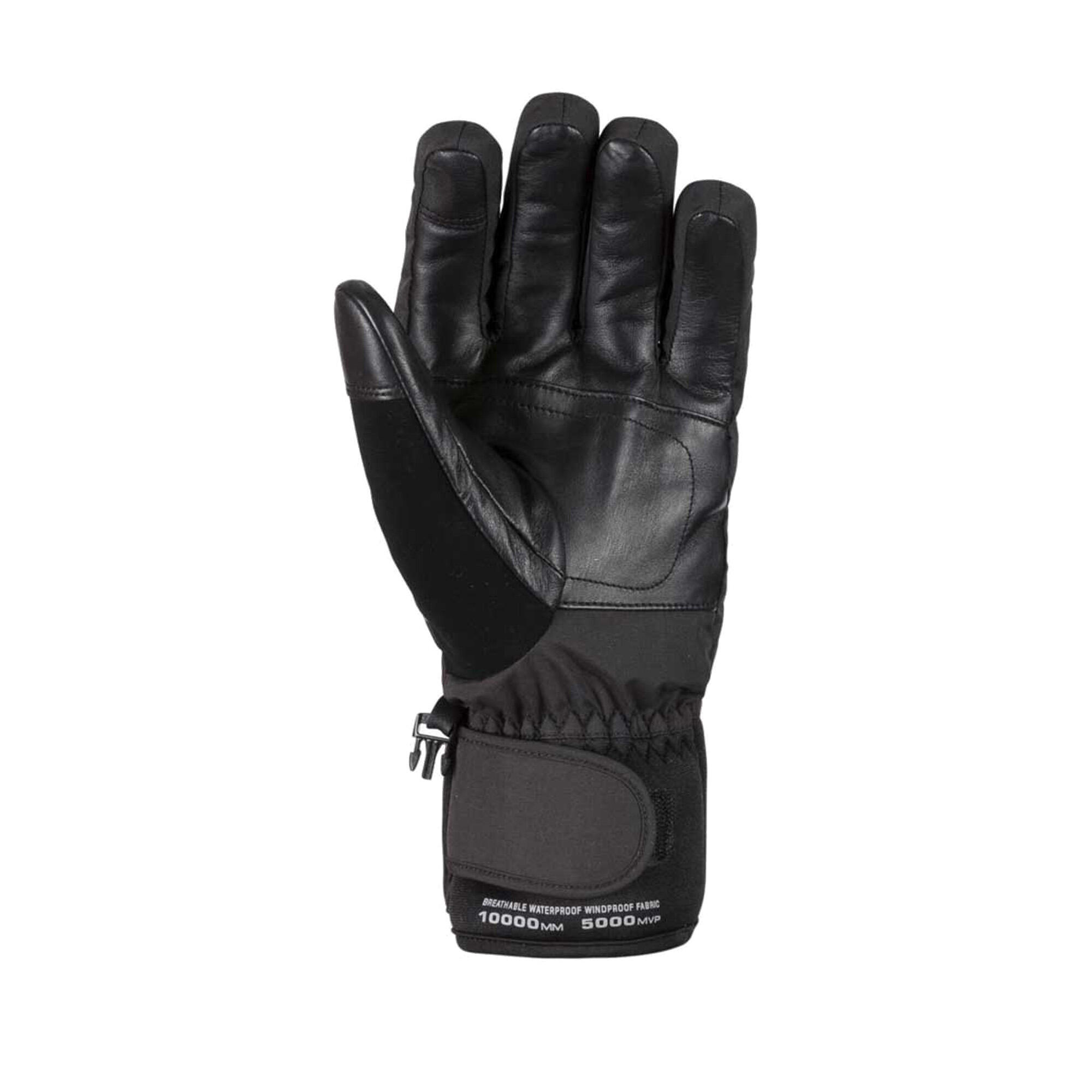 Unisex Adult Sidney Leather Palm Snow Sports Gloves (Black) 2/4