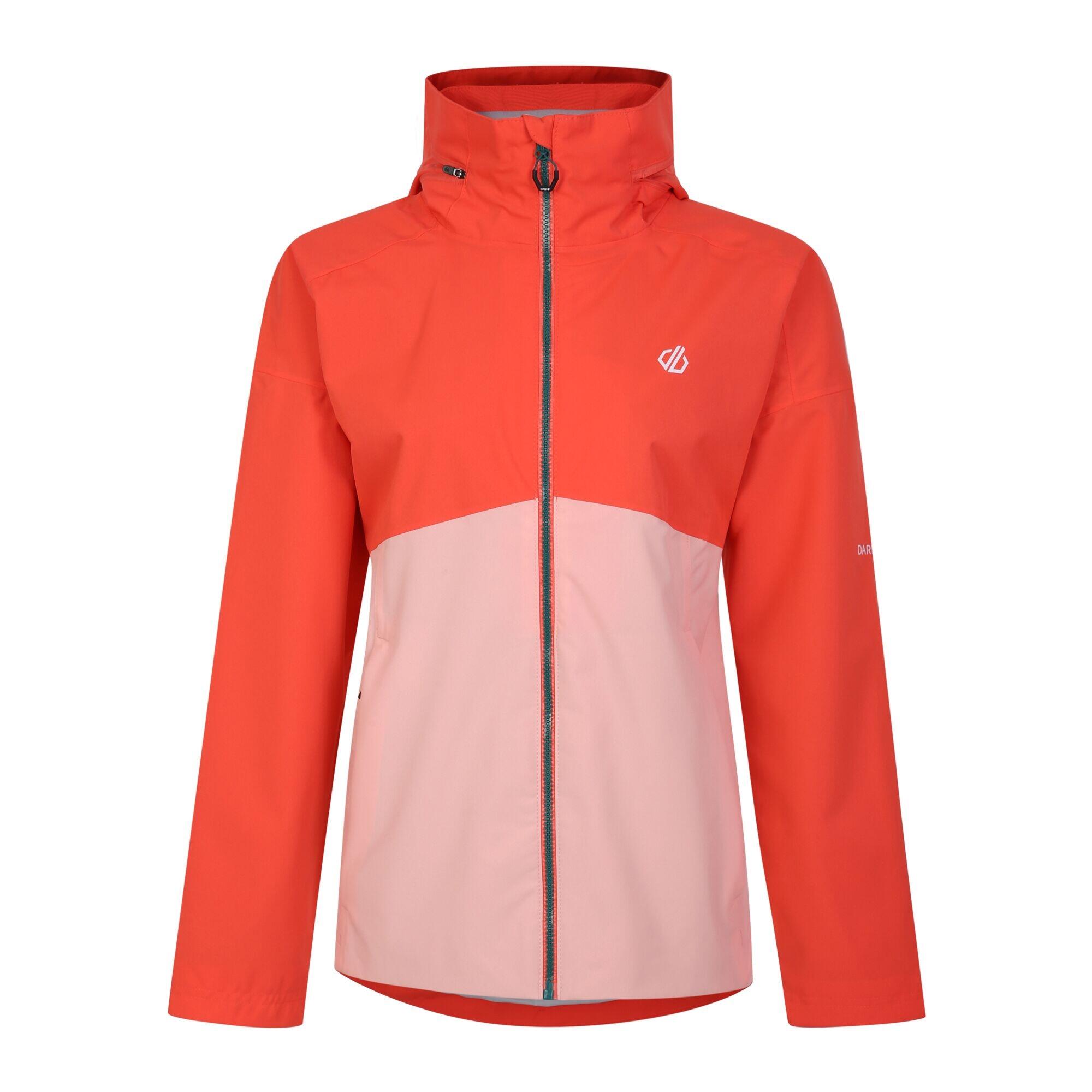 DARE 2B Womens/Ladies Trail Colour Block Waterproof Jacket (Neon Peach)