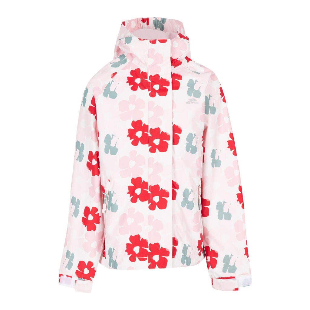 Childrens Girls Hopeful Waterproof Rain Jacket (Red)