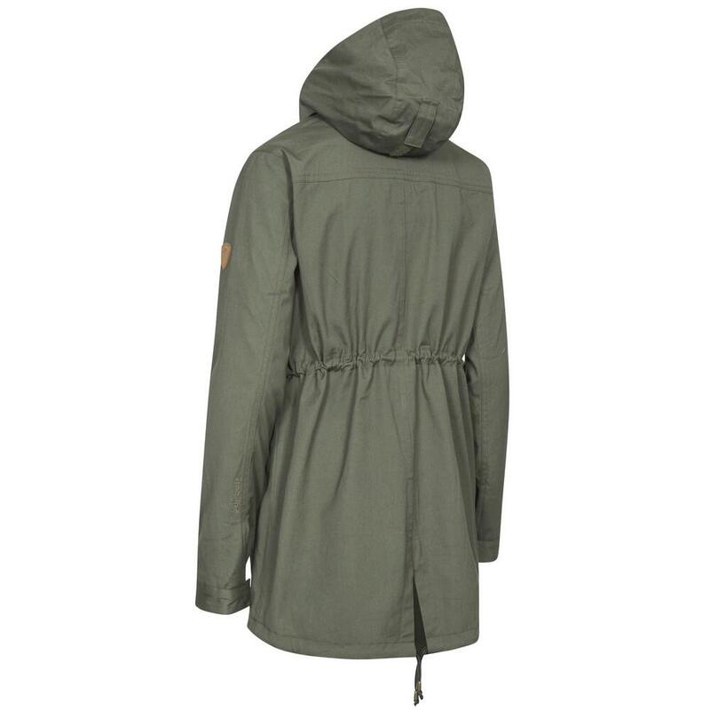 Regenjacke Amanita mit Kapuze Damen Moosgrün