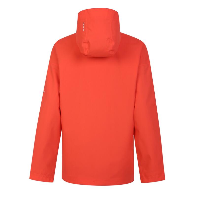 Chaqueta Impermeable Trail Colores Sólidos para Mujer Melocotón Neón