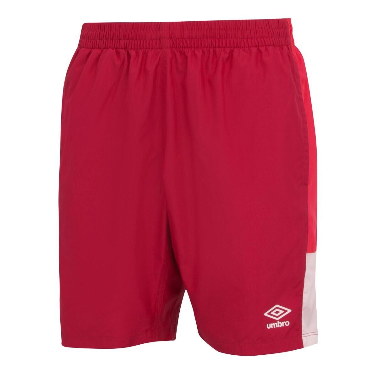 UMBRO Mens Training Rugby Shorts (Jester Red/Vermillion/White)