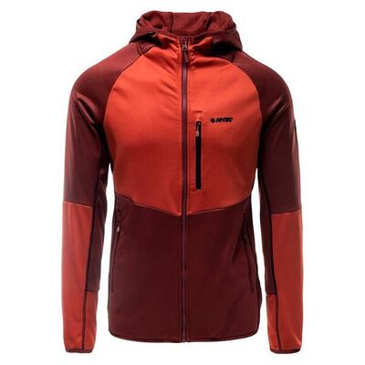 Heren camil hooded jacket (baksteen/rooibosthee)