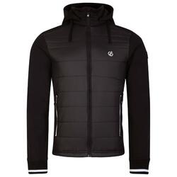 Veste Hybride Motif/style À Capuche Homme (Noir)