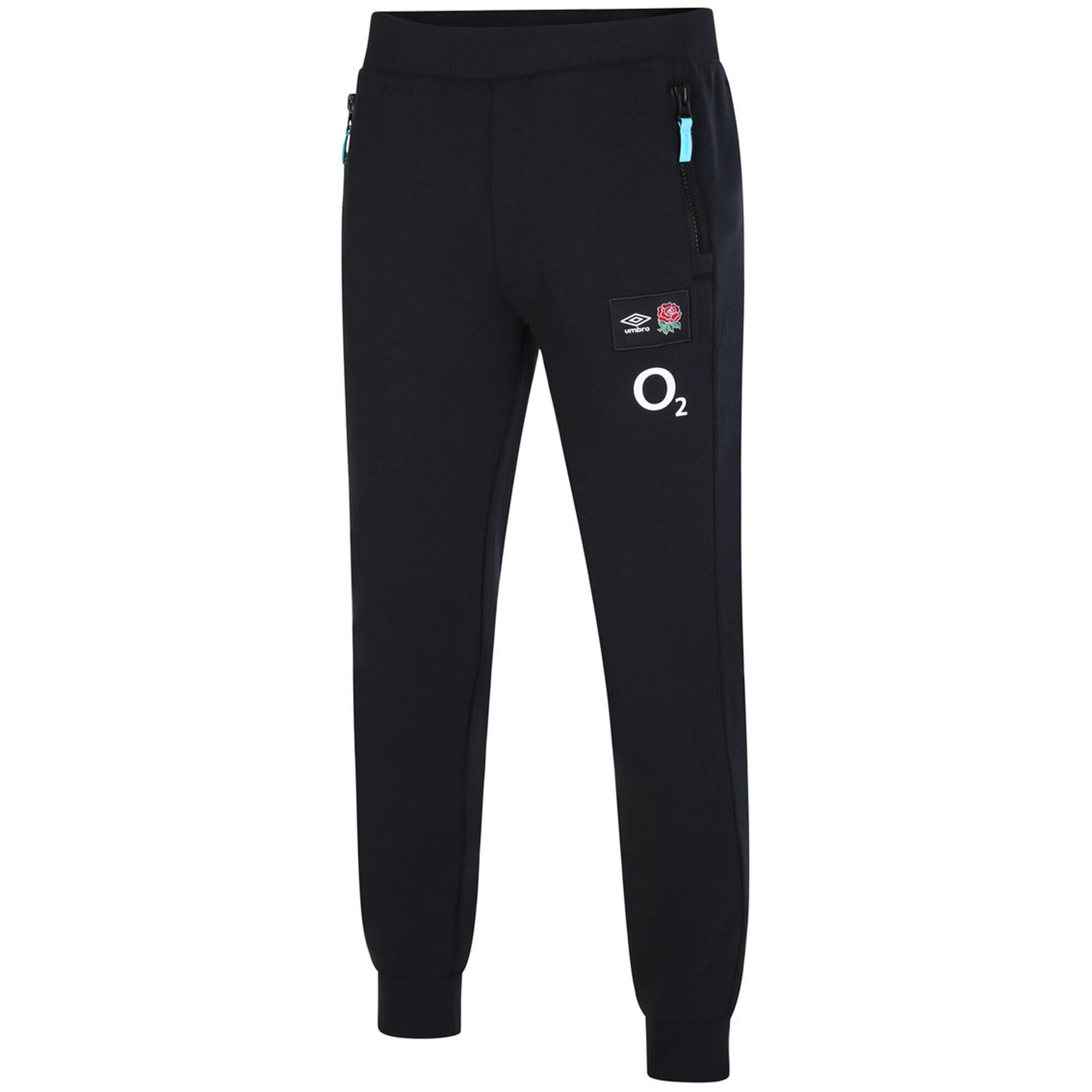 UMBRO England Rugby Mens 22/23 Knitted Jogging Bottoms (Black)