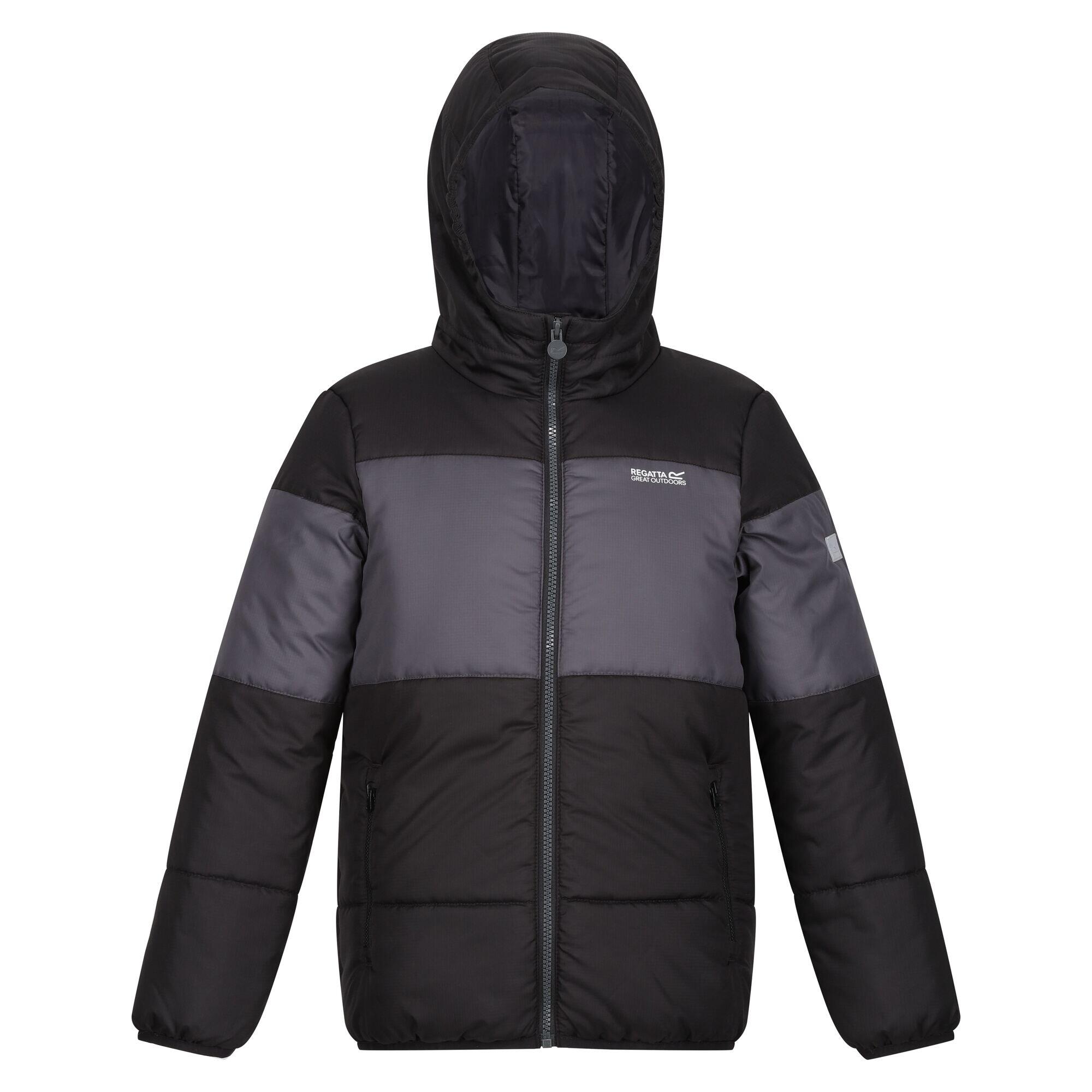 LOFTHOUSE Children's quilted jacket (Black / Seal gray)