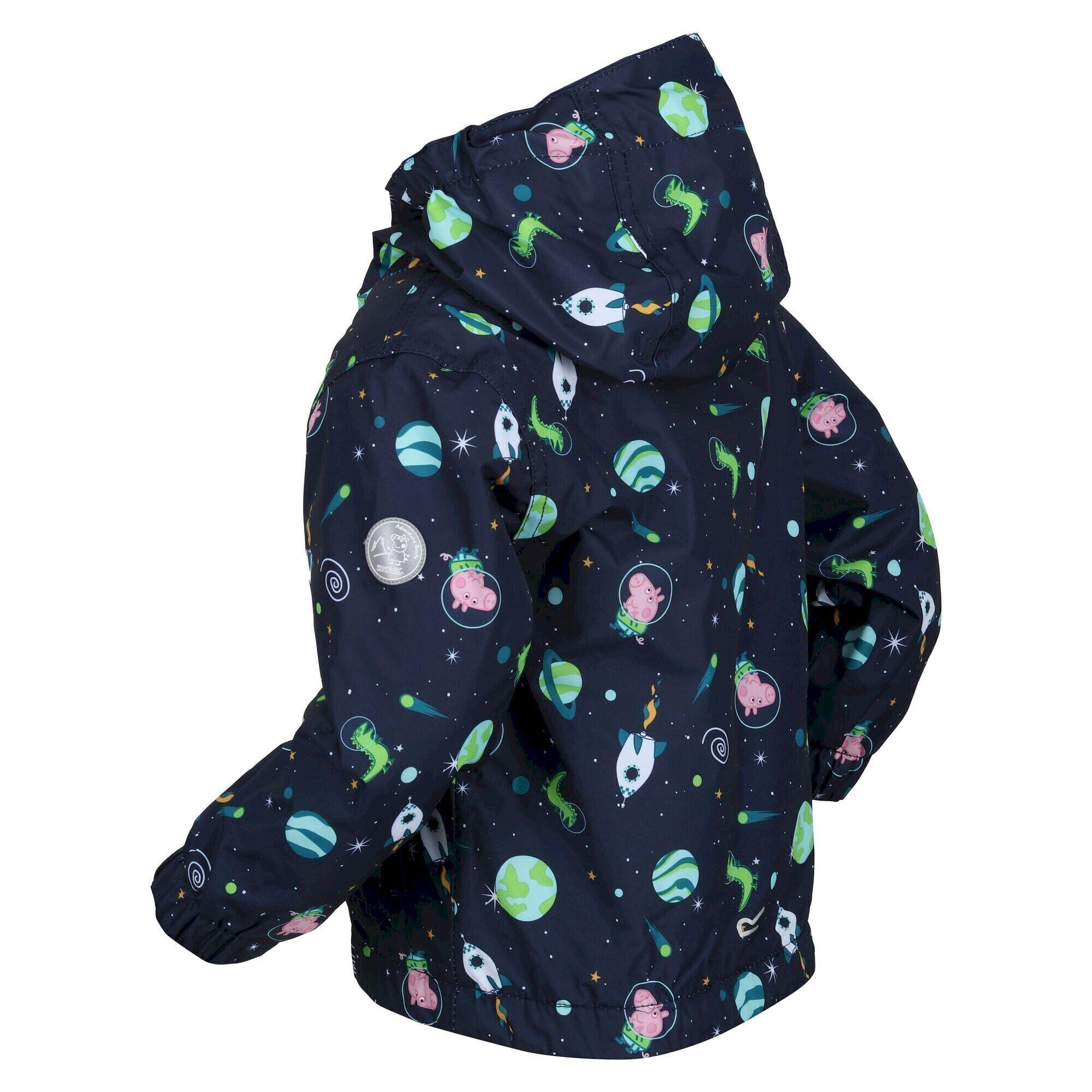 Childrens/Kids Muddy Puddle Cosmic Peppa Pig Padded Jacket (Navy) 3/5