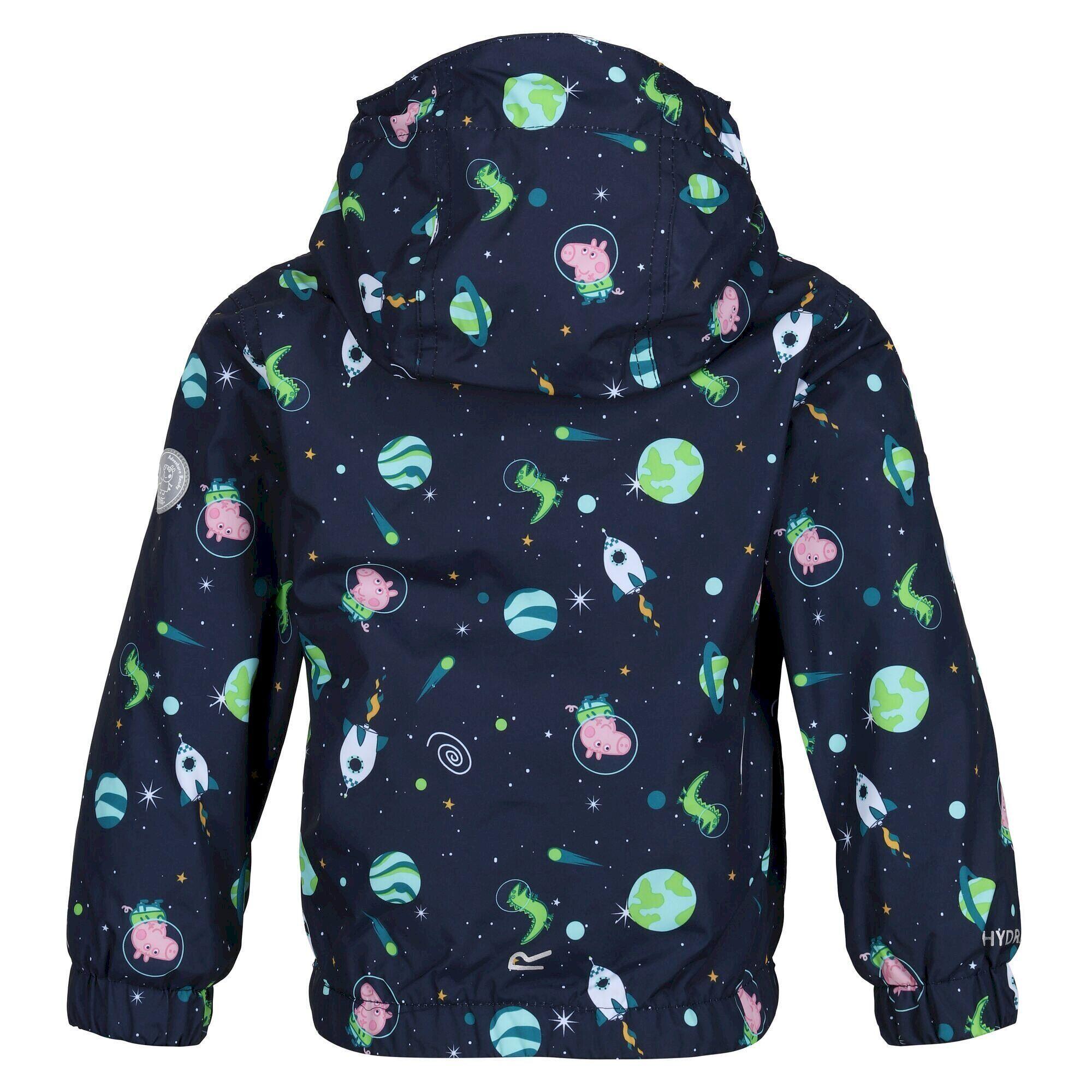 Childrens/Kids Muddy Puddle Cosmic Peppa Pig Padded Jacket (Navy) 2/5