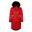 Dames Julien Macdonald Suppression Longline Jacket (Vulkanisch Rood)