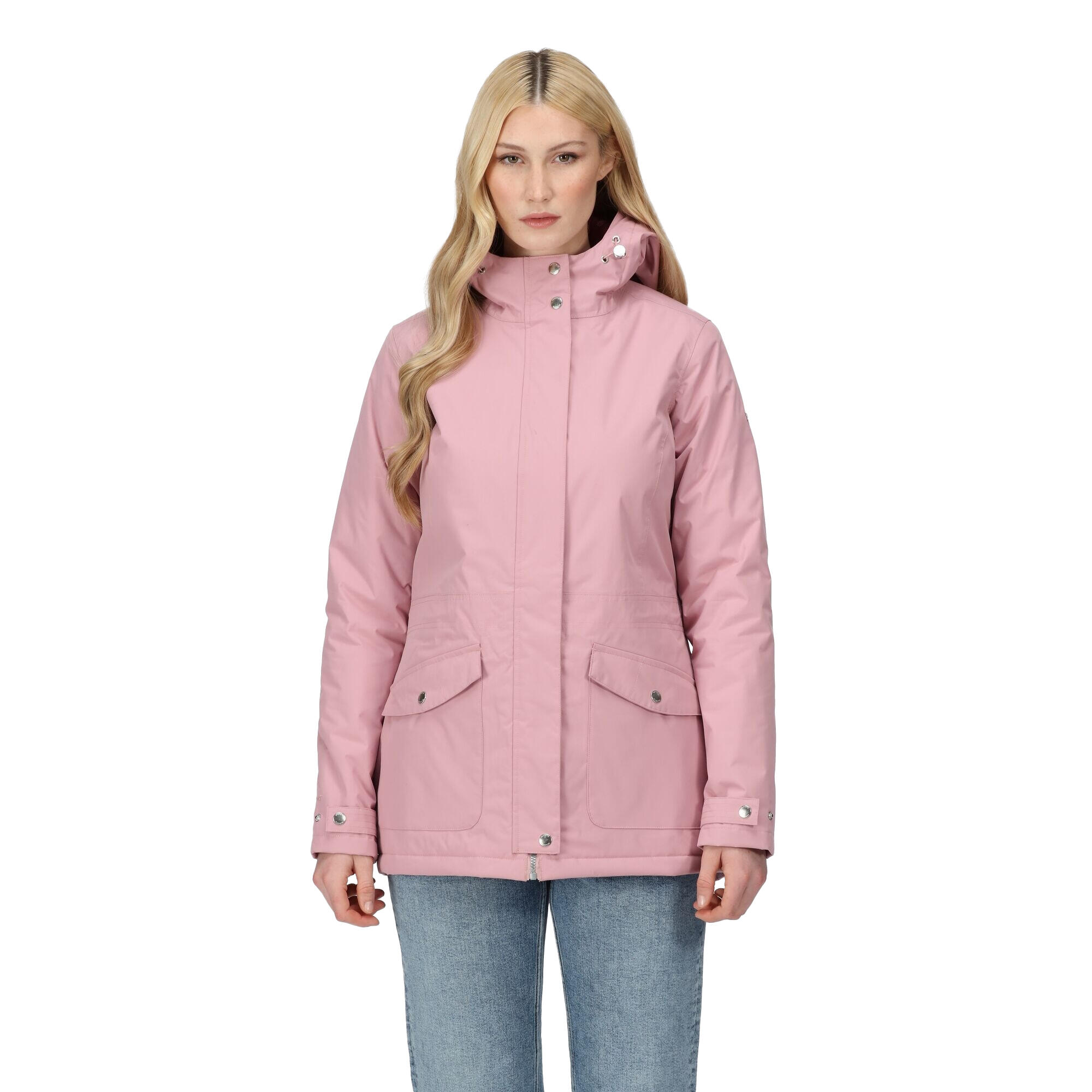 Womens/Ladies Brigida Waterproof Jacket (Powder Pink) 3/4