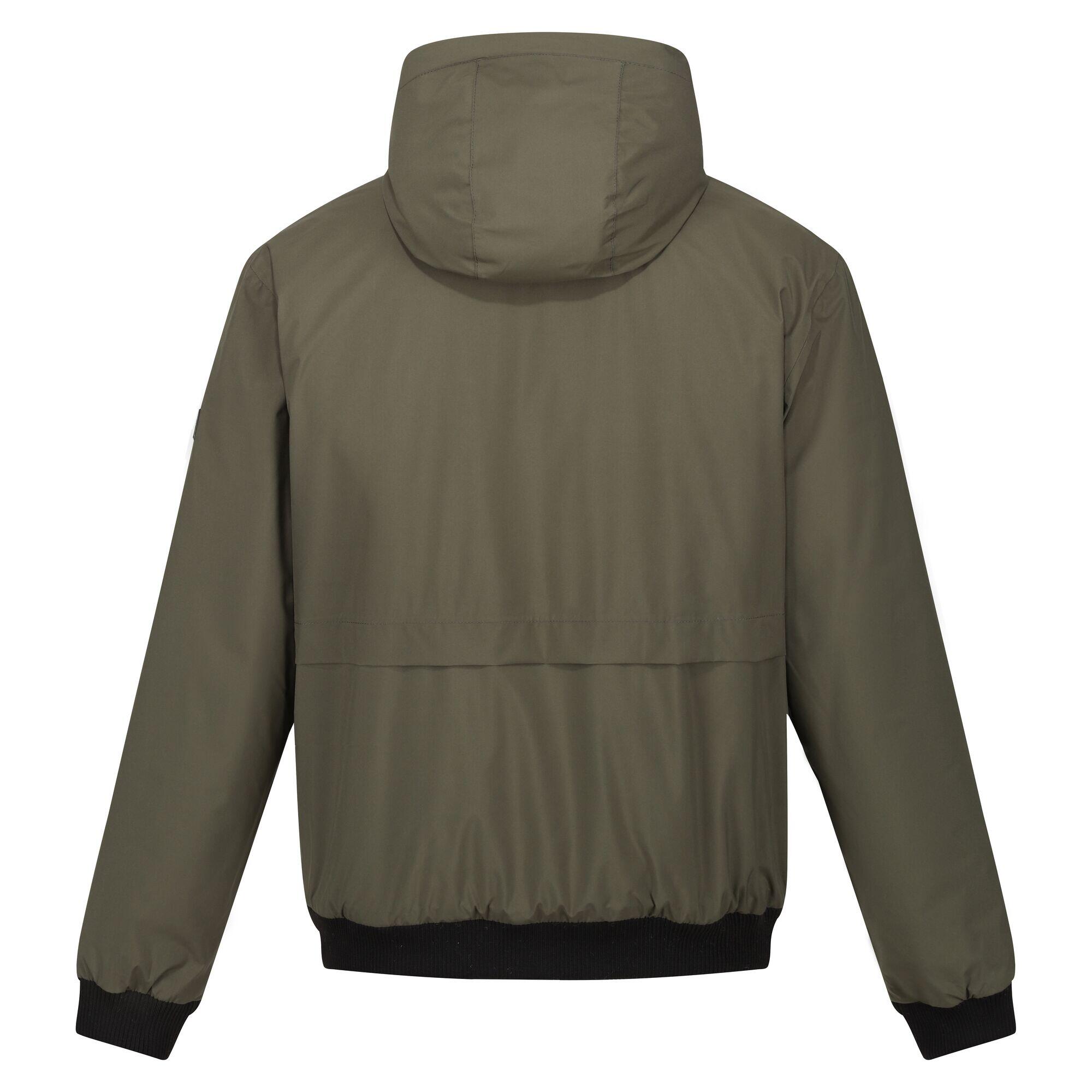 Mens Renly Hooded Waterproof Jacket (Dark Khaki) 2/5