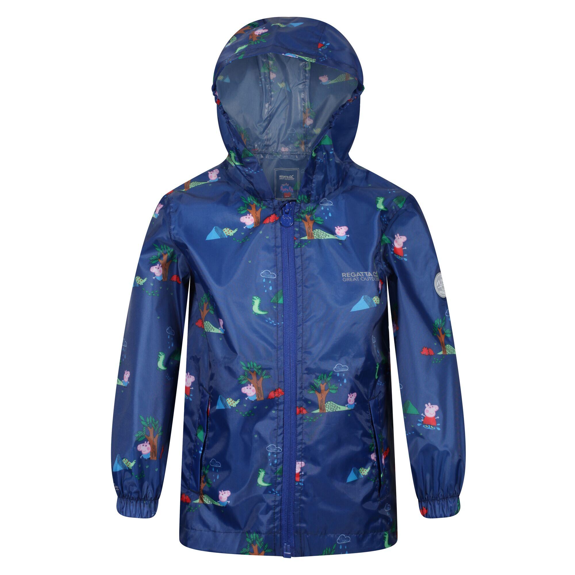 REGATTA Childrens/Kids Peppa Pig Waterproof Jacket (New Royal)