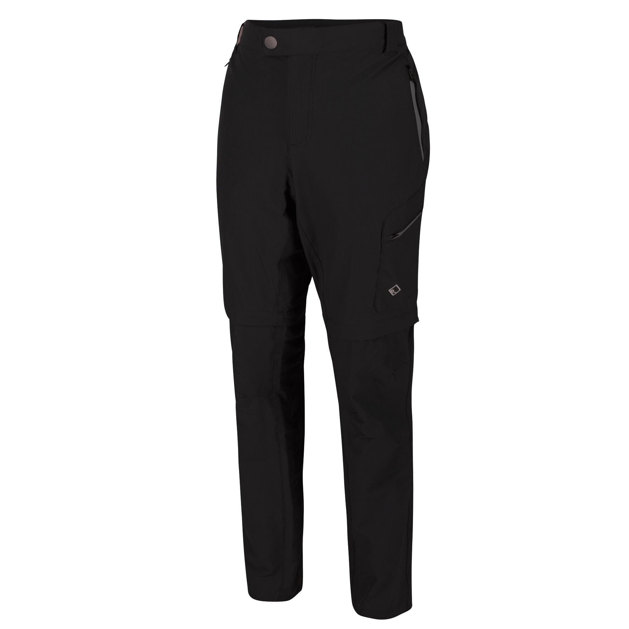 REGATTA Mens Highton Water Repellent Hiking Trousers (Black)