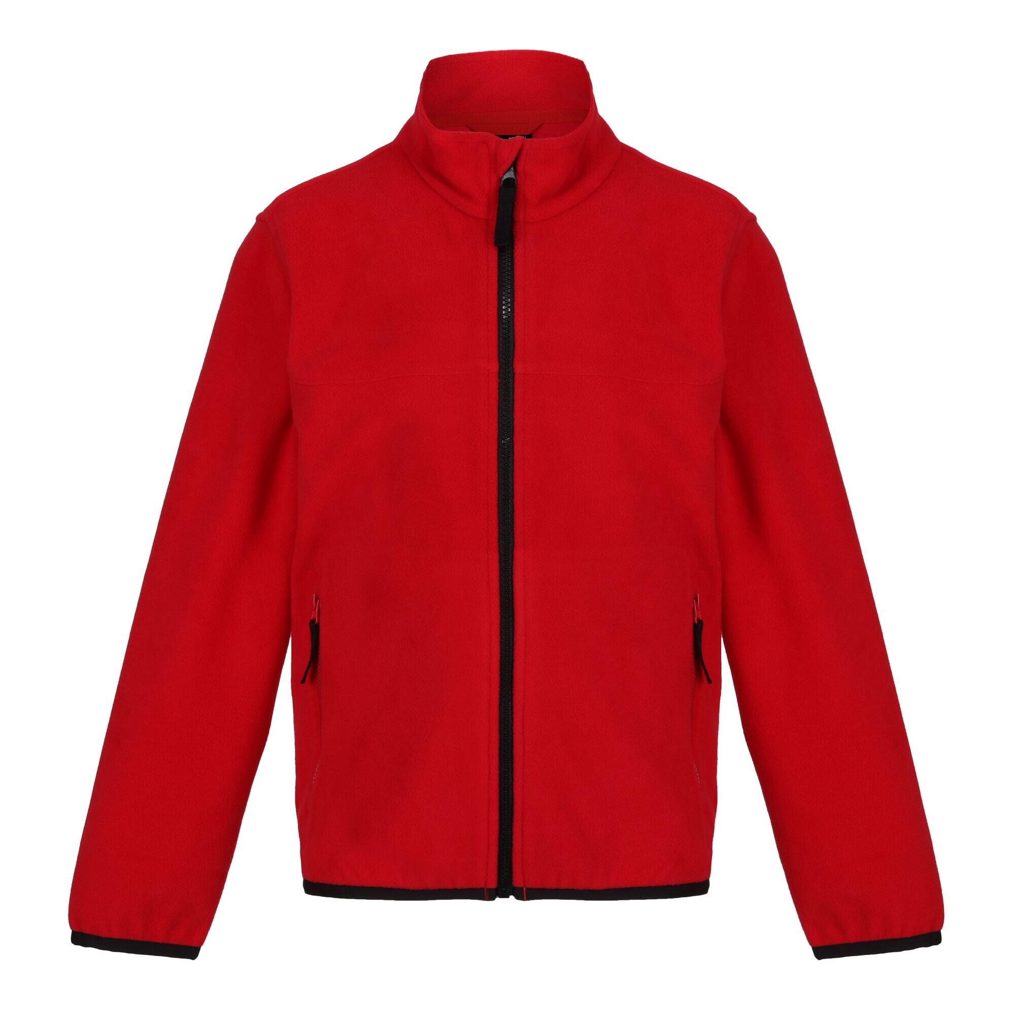 Childrens/Kids Microfleece Full Zip Fleece Jacket (Classic Red) 1/3