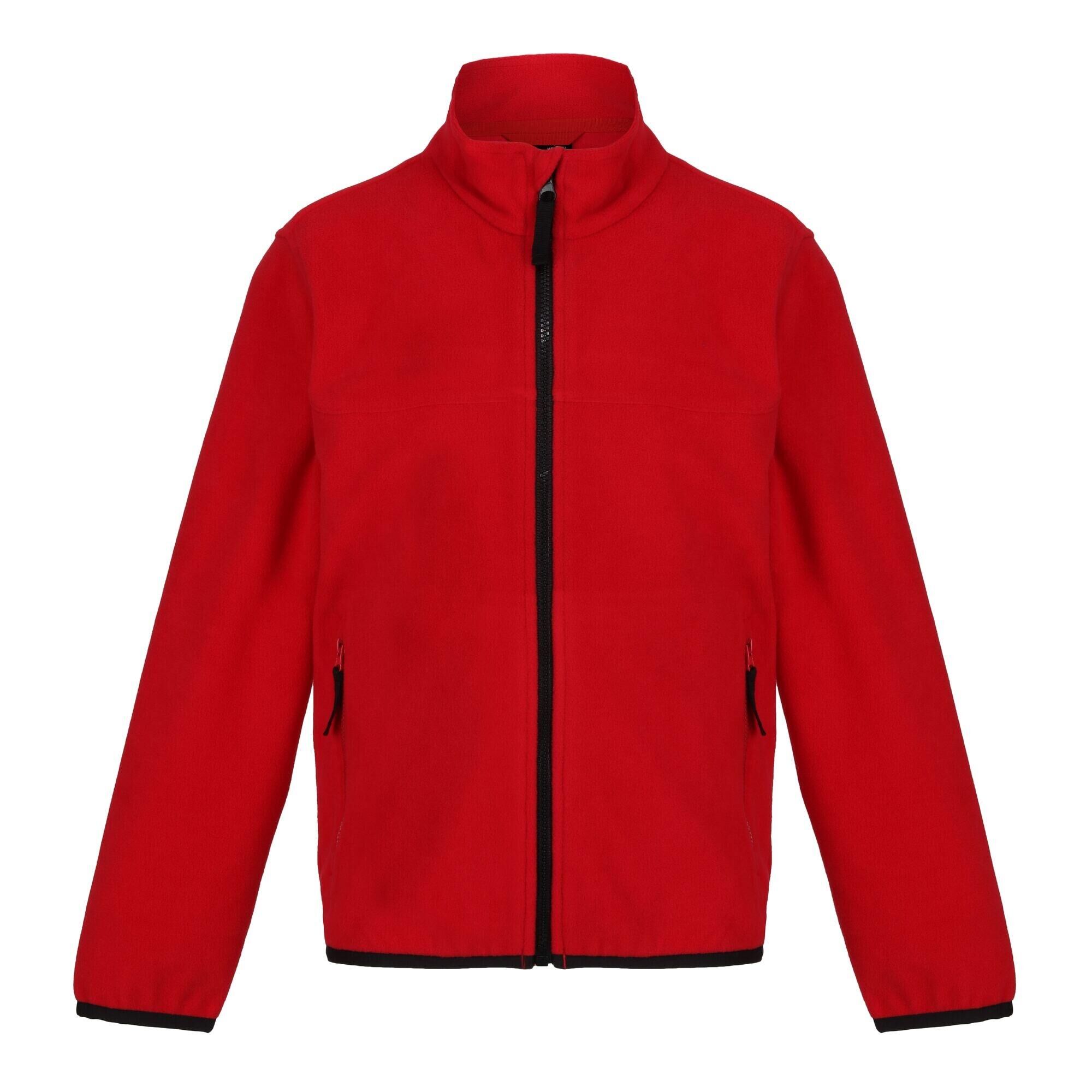 REGATTA Childrens/Kids Microfleece Full Zip Fleece Jacket (Classic Red)