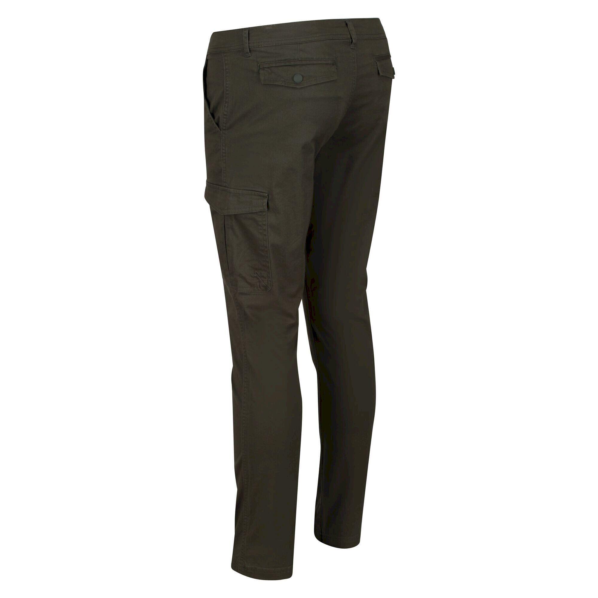 Mens Bryer II Cargo Trousers (Dark Khaki) 3/5