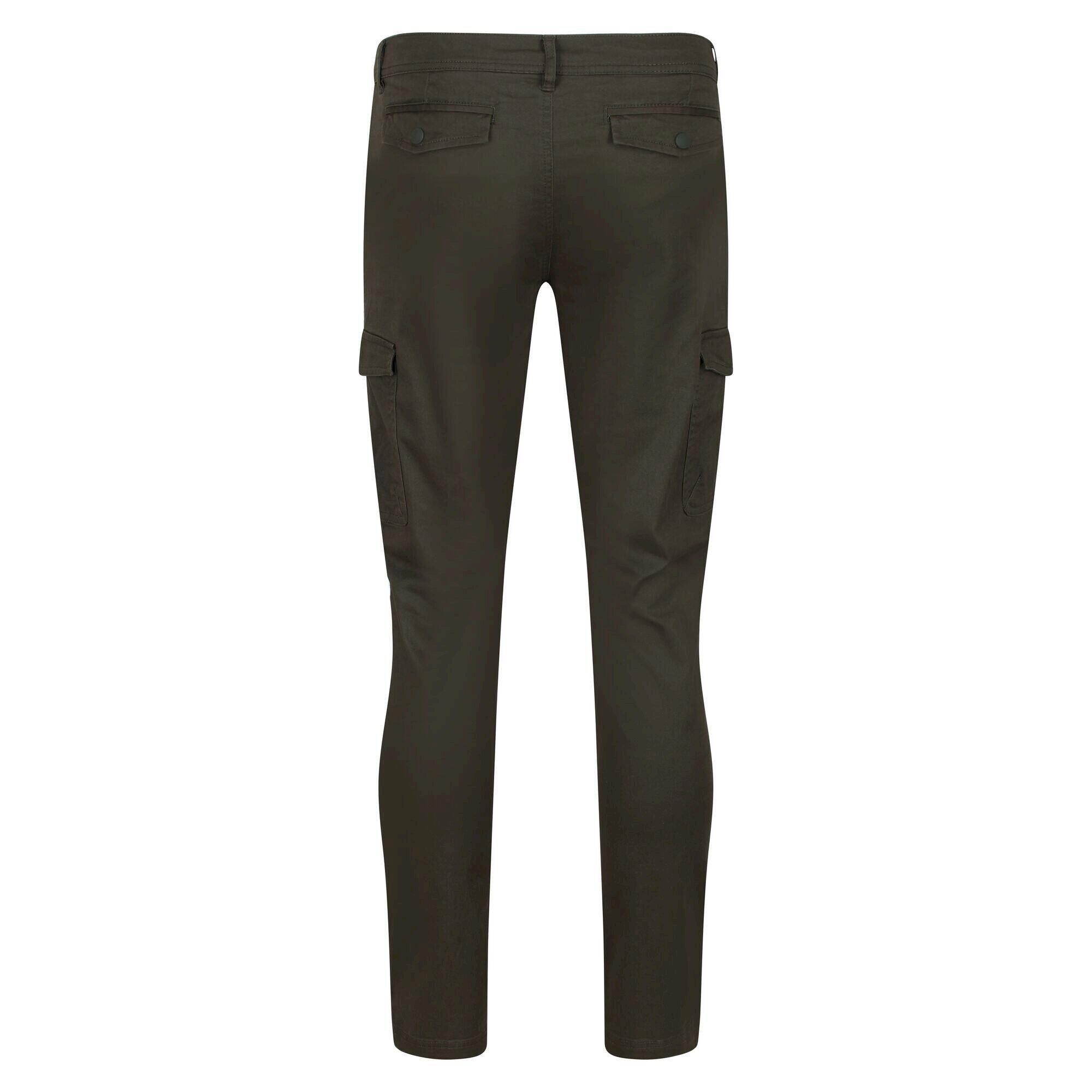 Mens Bryer II Cargo Trousers (Dark Khaki) 2/5