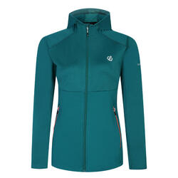 Dames Convey II Hooded Core Stretch Midlayer (Fortune Green Marl)