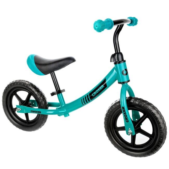 Bicicleta fara pedale Balance Bike CROXER Casell, Negru/Turcoaz, Copii