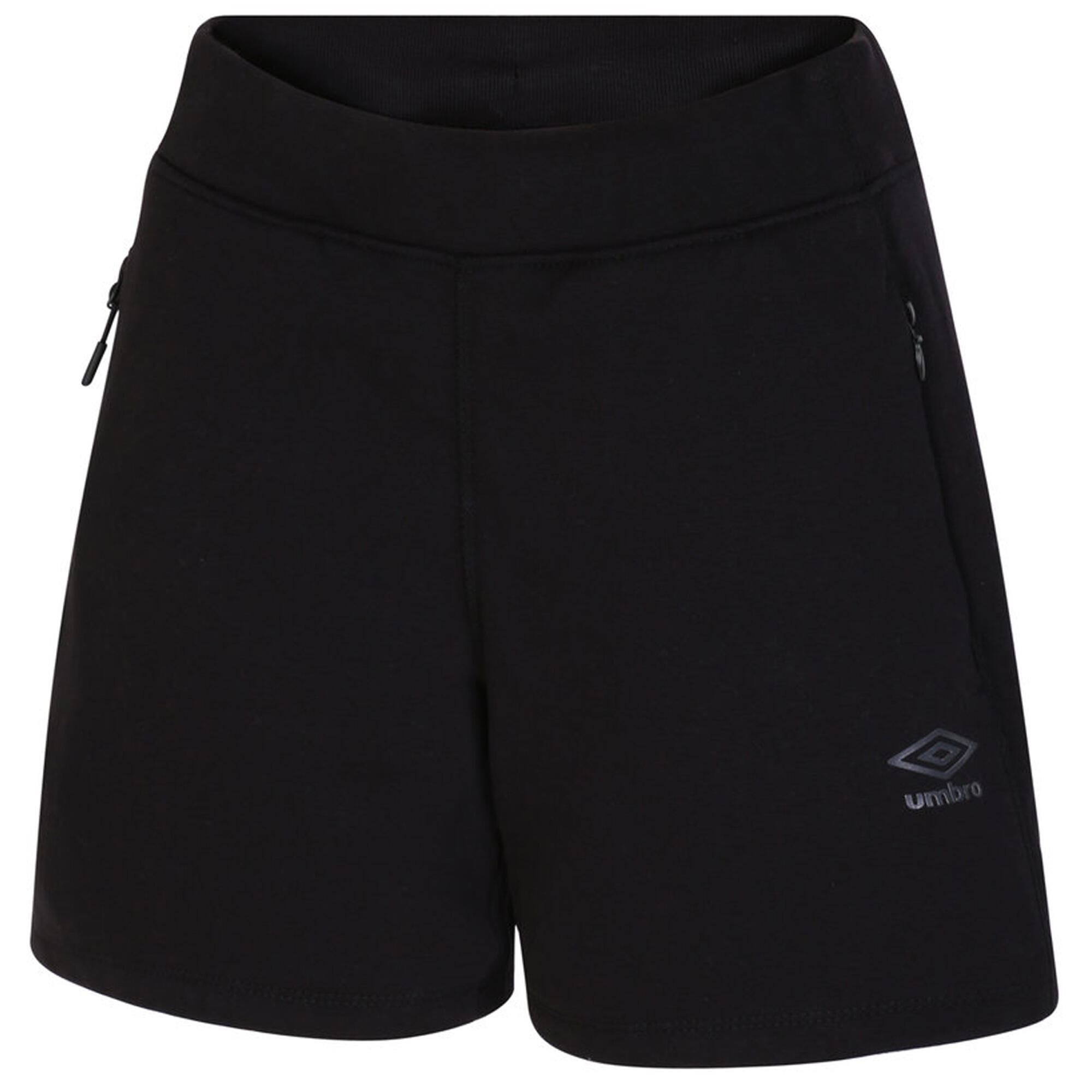 Womens/Ladies Pro Elite Fleece Shorts (Black) 1/4