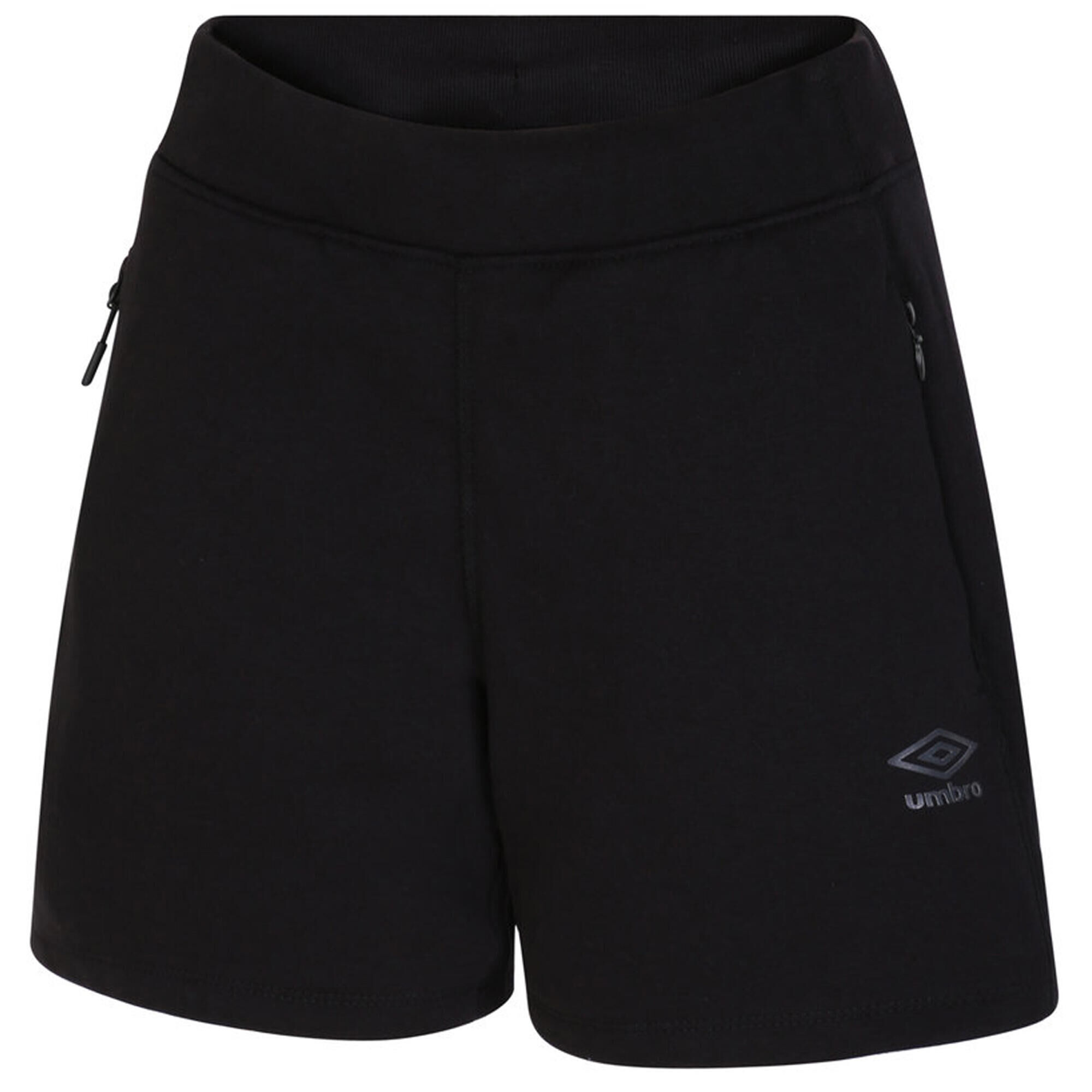 UMBRO Womens/Ladies Pro Elite Fleece Shorts (Black)