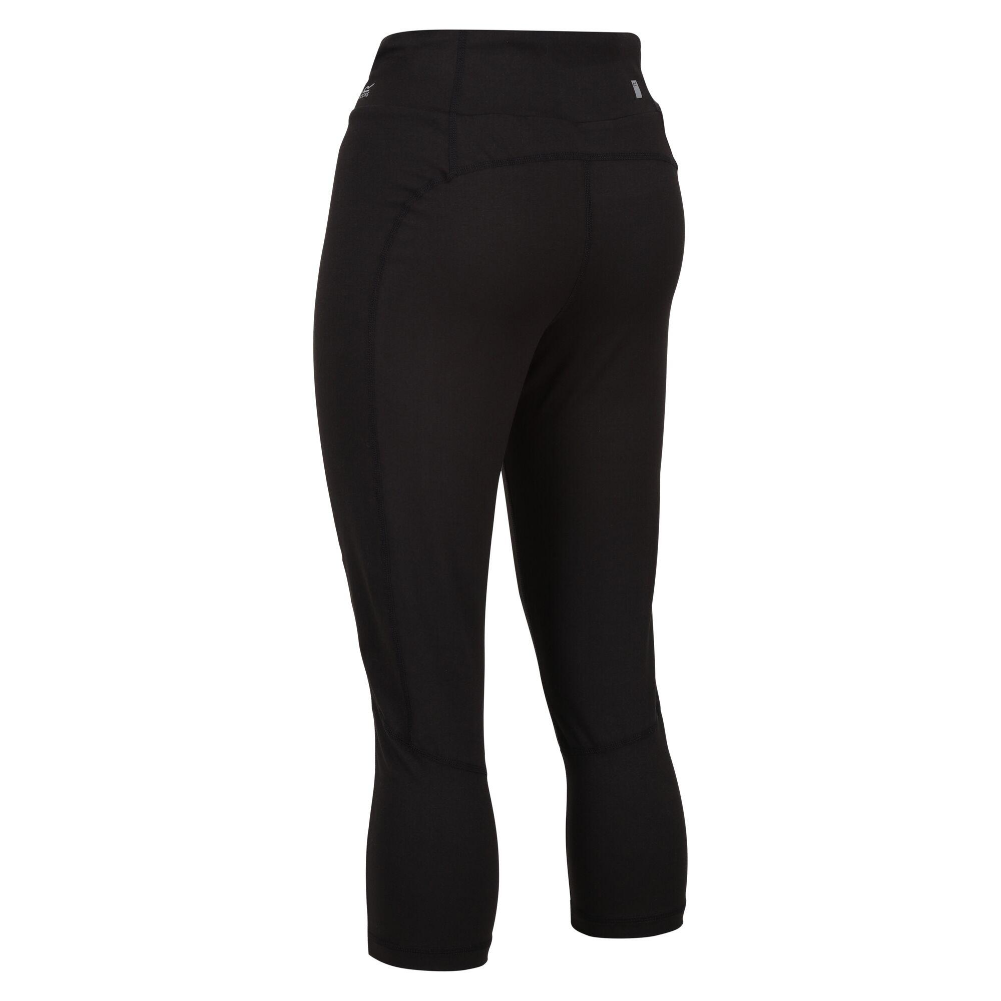 Womens/Ladies Holeen Stretch Breathable 3/4 Leggings (Black) 4/5