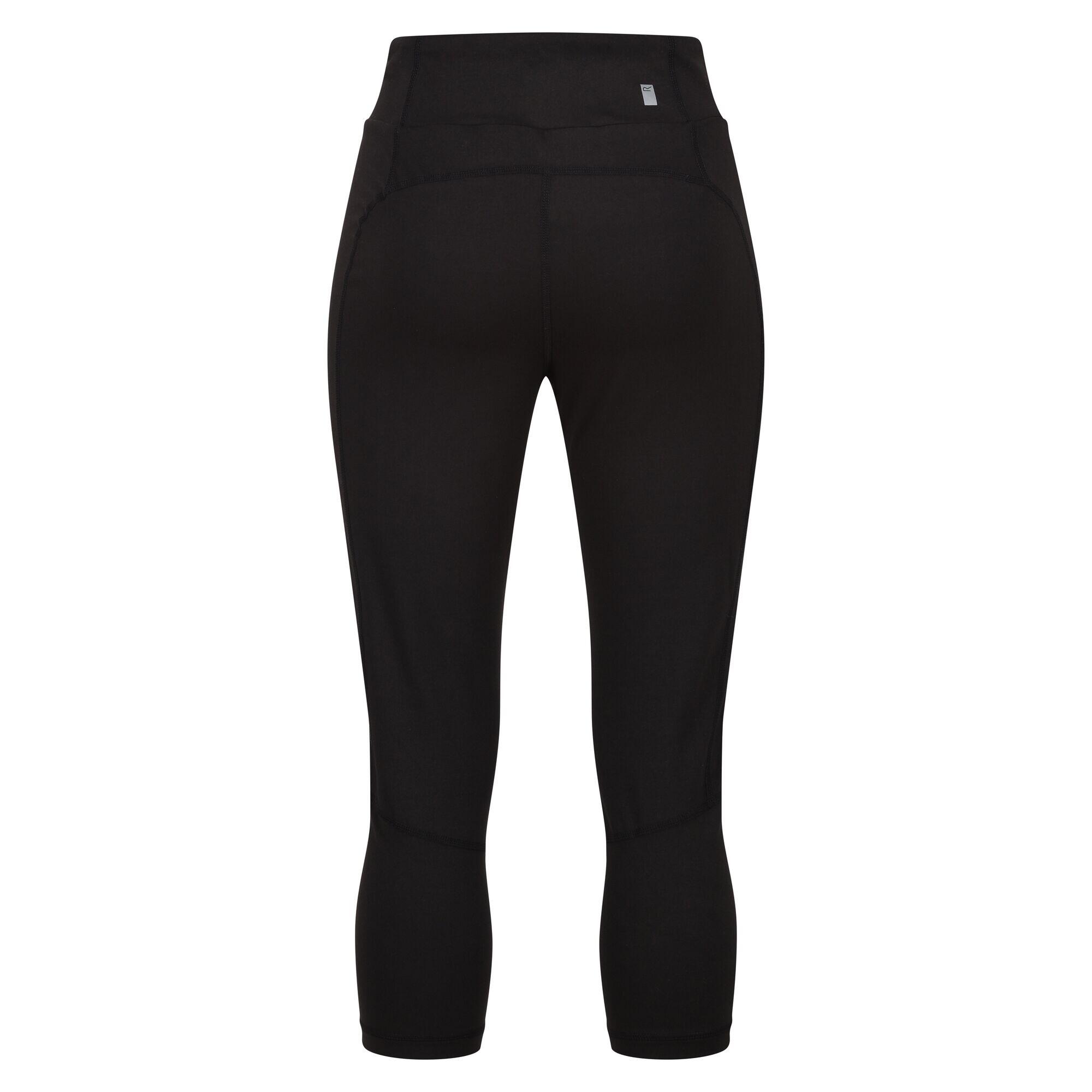 Womens/Ladies Holeen Stretch Breathable 3/4 Leggings (Black) 2/5