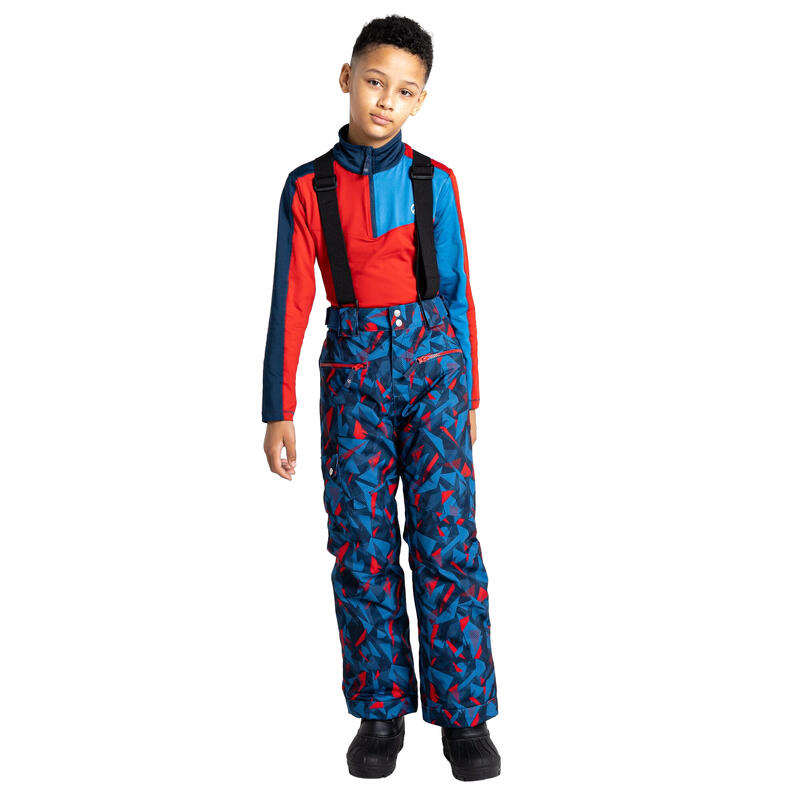 Bambini Impermeabile Geometrica Pantaloni Da Sci Dare 2B Timeout II Blu Vallarta