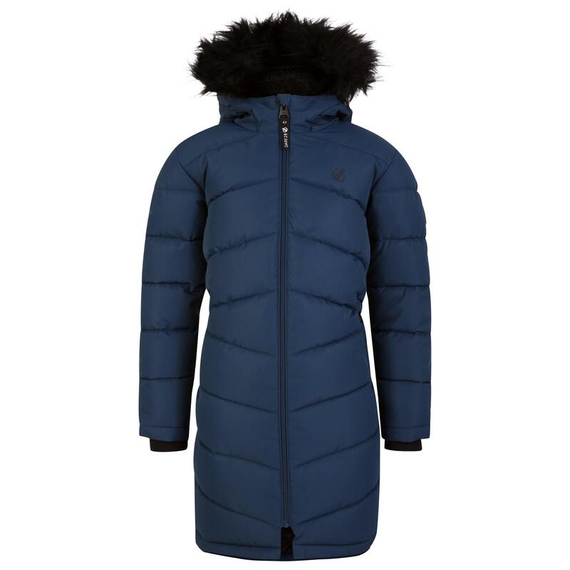 Opvallende III gewatteerde parka voor meisjes (Maanlicht Denim)