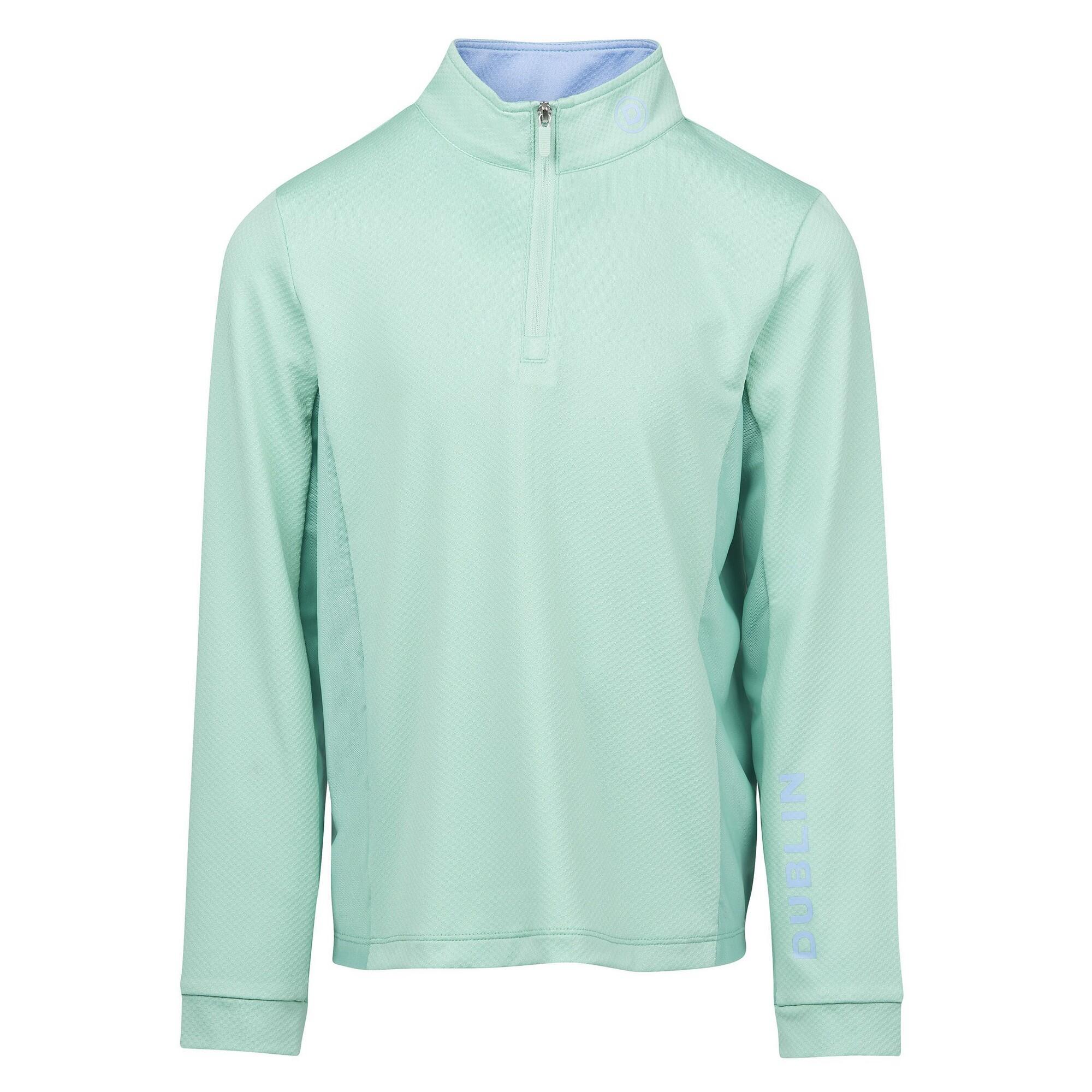 DUBLIN Childrens/Kids Airflow CDT Horse Riding Top (Mint)